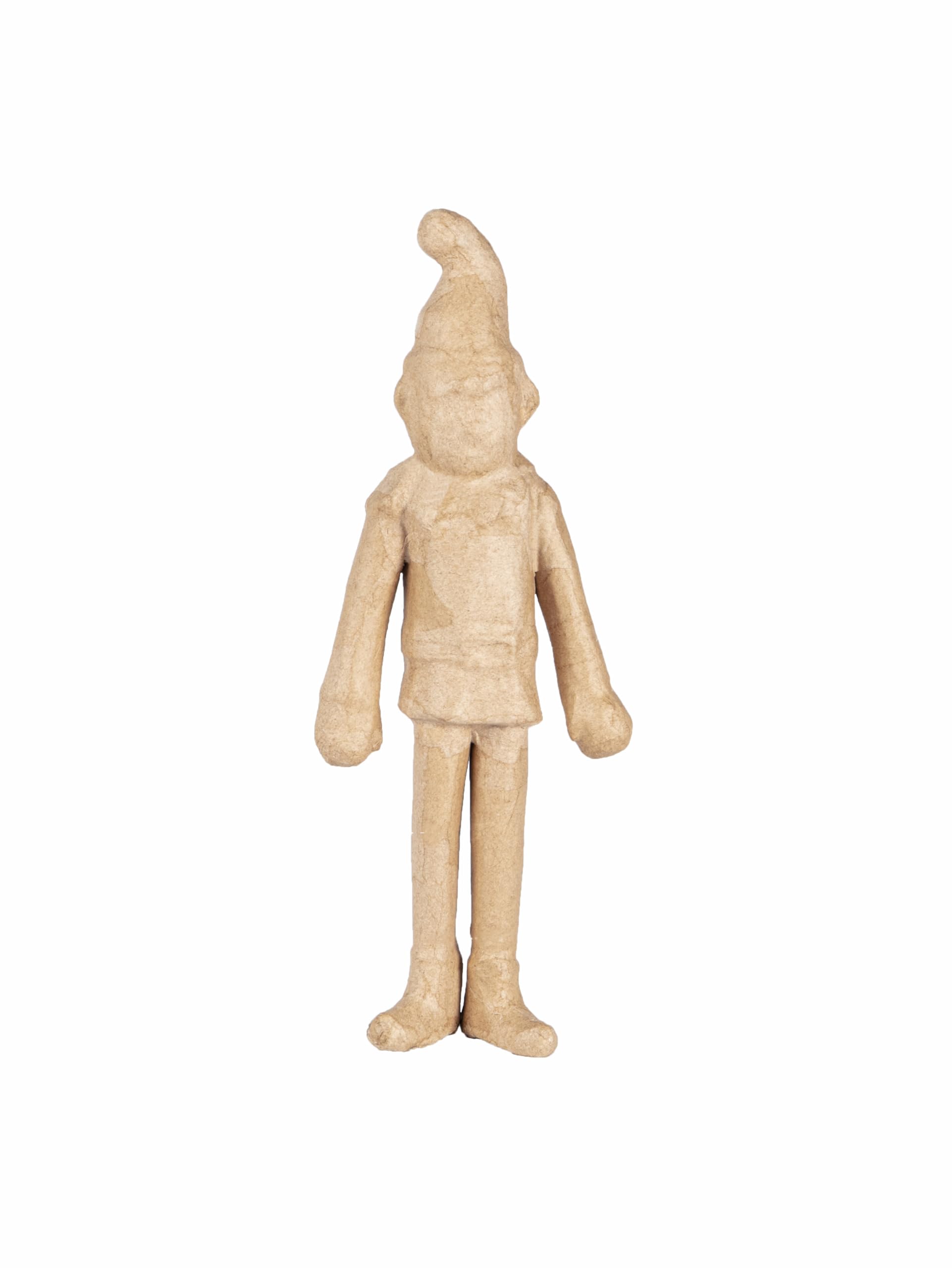 Décopatch SA234C, Brown paper mache stand 10x4x25cm, Christmas Elf, DIY, Customisable Décor, Completely Personalise