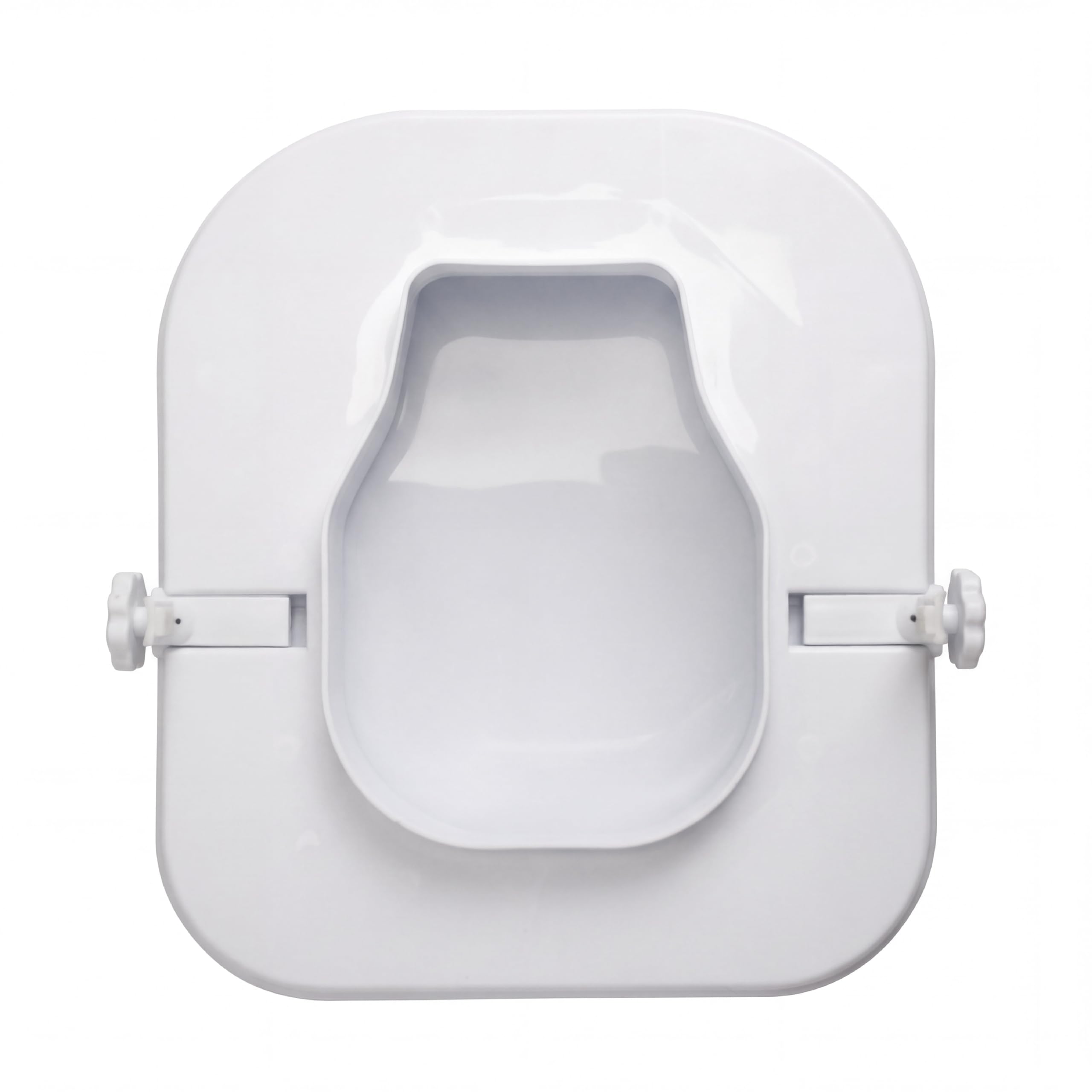 PEPE Mobility Rialzo WC per Anziani Quadrato con Coperchio (10 cm), Alzawater per Protesi Anca, Quadrata, Disabili, Bianco, Brevettato
