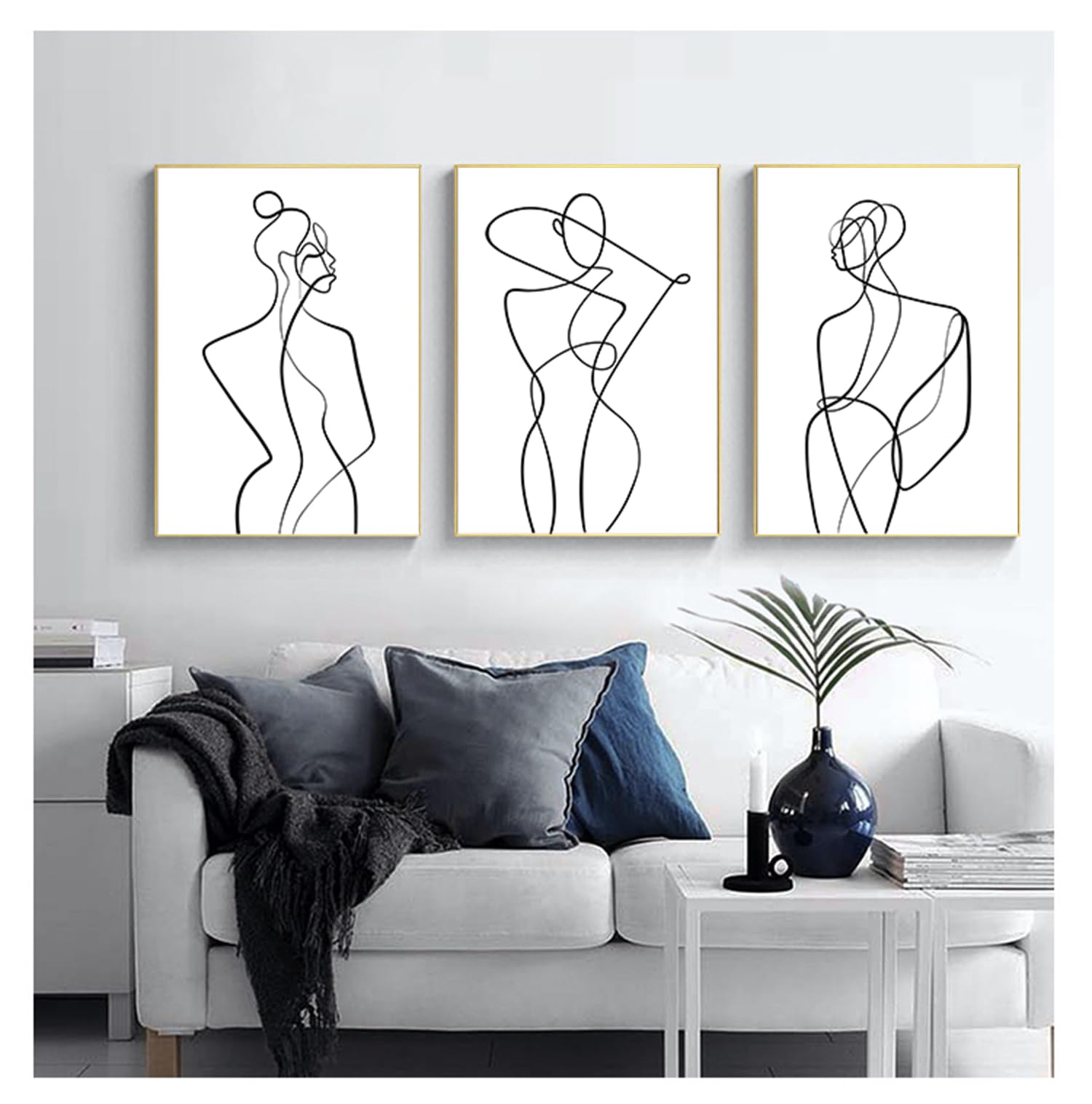 JNAOZI Minimalist Abstract Woman Wall Art - Image 3