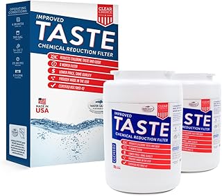 Clear Choice Taste Filter Replacement for GE MWF GWF Filter Compatible with WF287 EFF-6013A FMG-1 FMG1 Refrigerator Water Filter, NSF/ANSI 42, Box of 2, Made in the USA