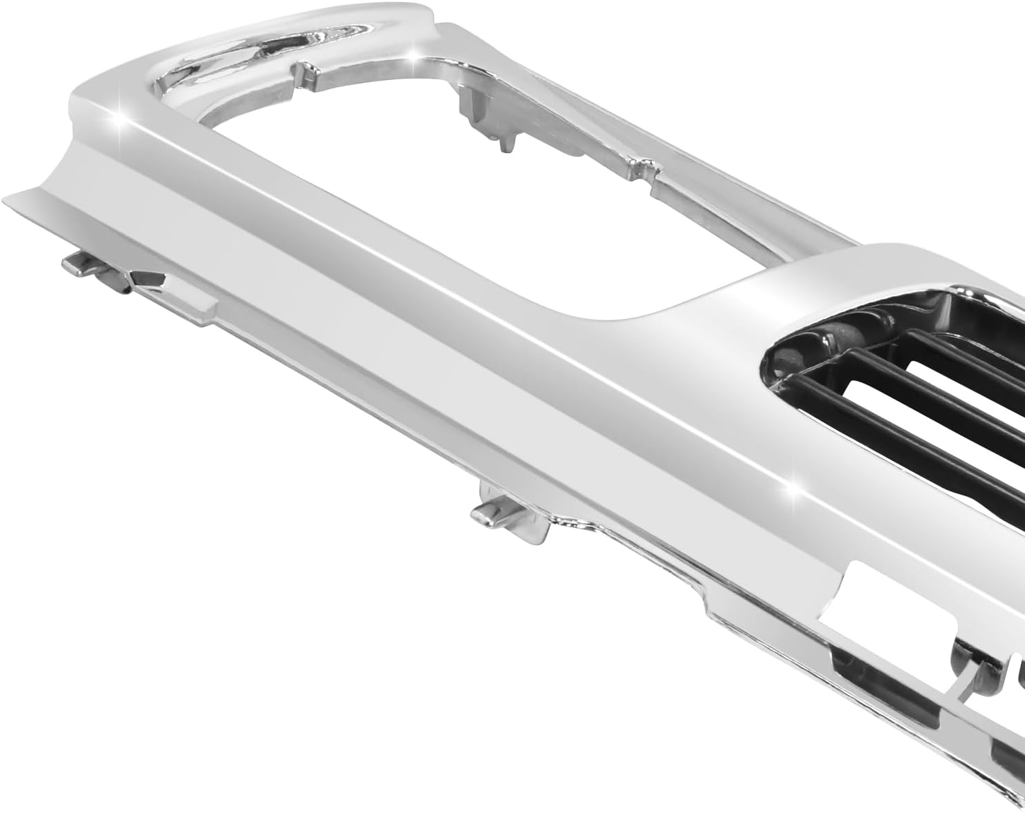 NI1200116 Factory Style Front Bumper Grill Grille Assembly Compatible with Nissan D21 Pickup 1993-1997, Chrome Gray