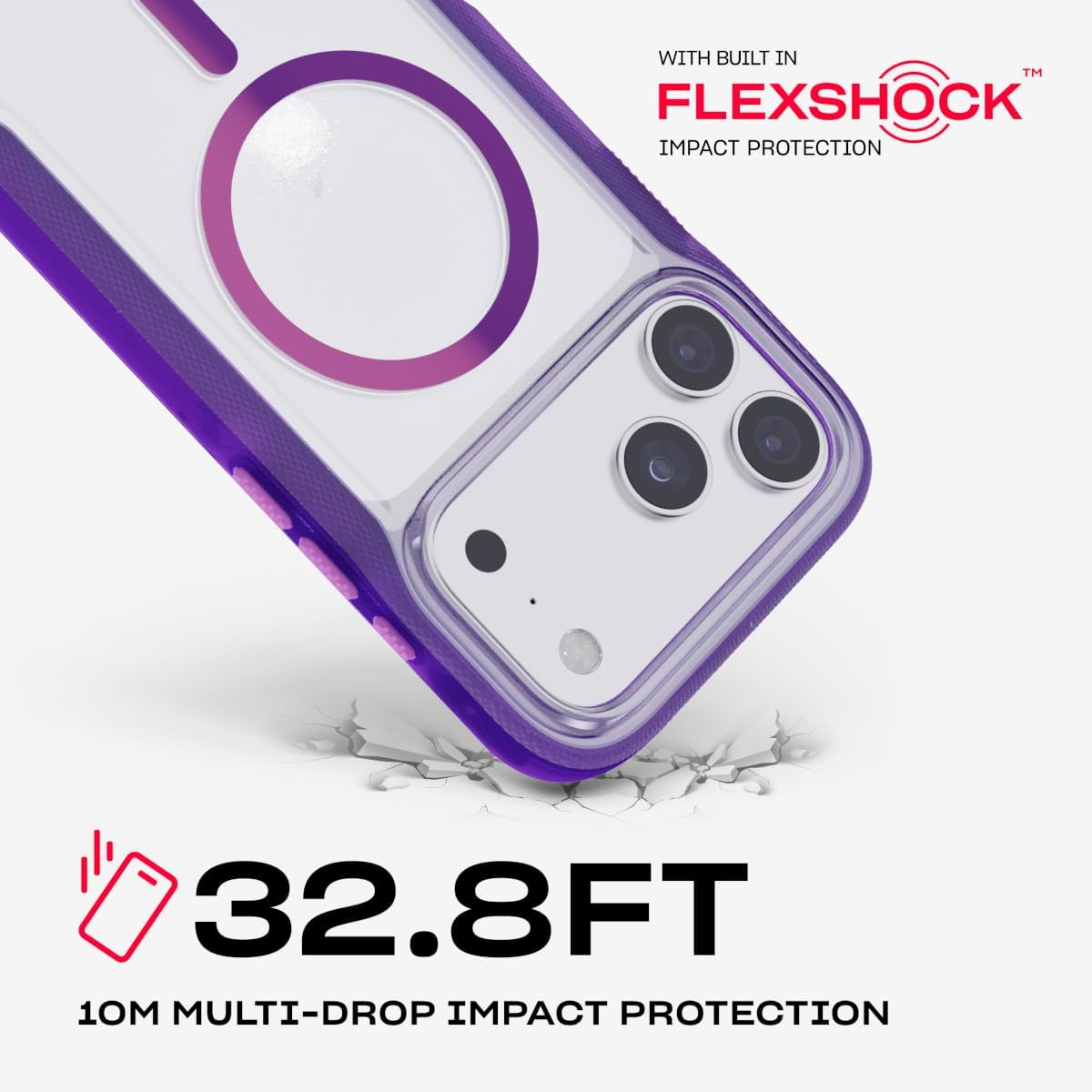 Tech21 iPhone 17 Pro Max EvoPro with MagSafe Kindred Purple/Cyber Pink