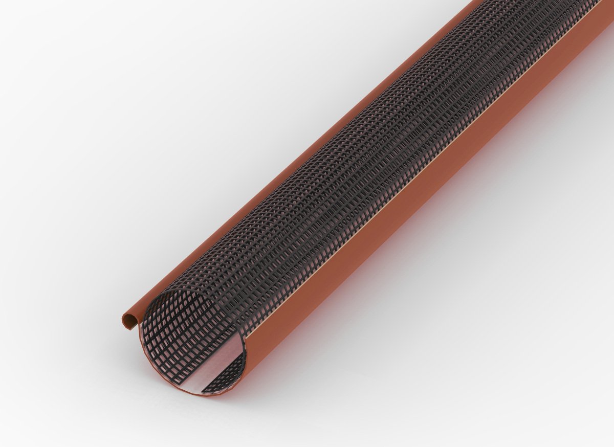 Laubschutzgitter für Dachrinnen Laubstopp 1m lang 100mm-125mm braun 10 Stück