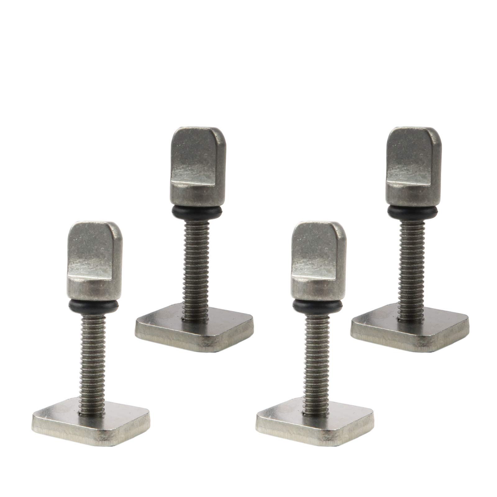 AQUBONA Fin Screw, Stainless Steel No Tool Surfing Accessories Fin Screw and Plate, 2/4 Pieces SUP Fin Screw for Longboard SUP Single Fin Paddleboard
