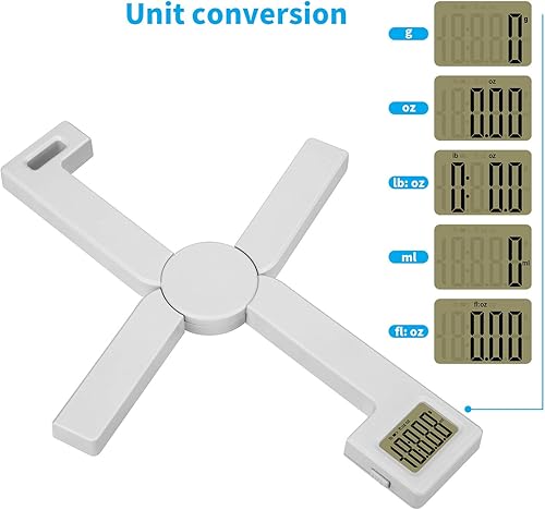 Miniatura 3 de Báscula portátil de viaje para alimentos, pequeña báscula digital plegable para alimentos, mini báscula de bolsillo plegable, gramos y onzas, ideal