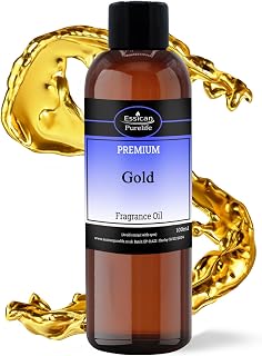 Gold Fragrance Oils for Diffuser, Perfect for Candle Making, Soaps, Bath Bombs, Slime, Wax Melts, Aromatherapy, Home Fragrance and Oils for Oil Burners - Aroma Oil for Hair & Skin Care UK Made - 10ml