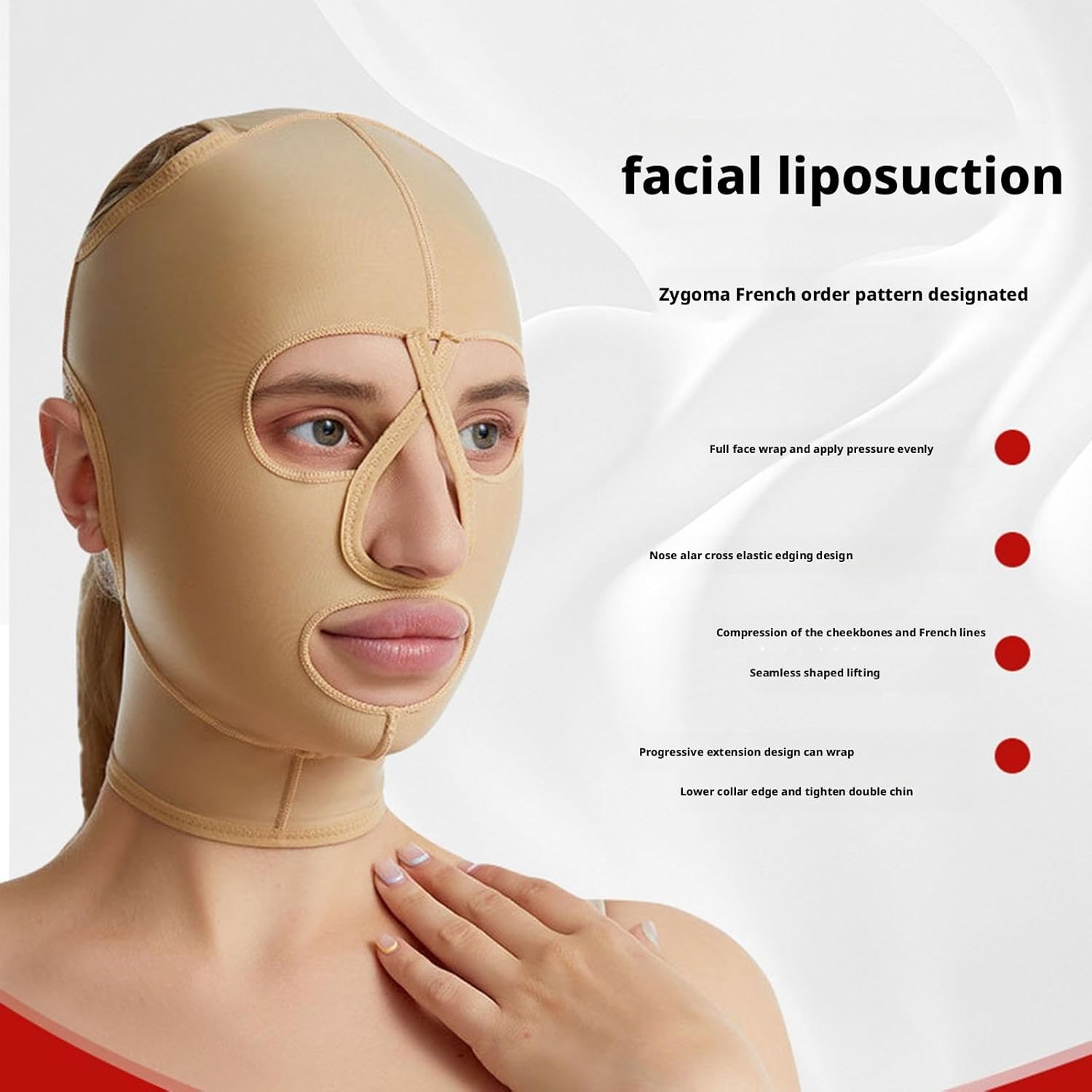 Post Surgery Facial Compression Neck Coverage Strap Full Face Toning Belt Lifting Wrap Prevents Uneven Skin Enhances Recovery
