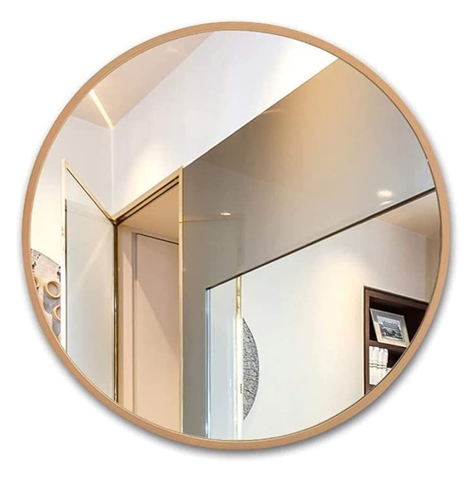 Specchio Espejo Espejo, Baño, Montaje en pared, Tocador, Espejo de pared, Espejo colgante, Espejo de tocador de baño, Espejo de pared para dormitorio, Con marco, Espejo redondo HD Espejo pequeño
