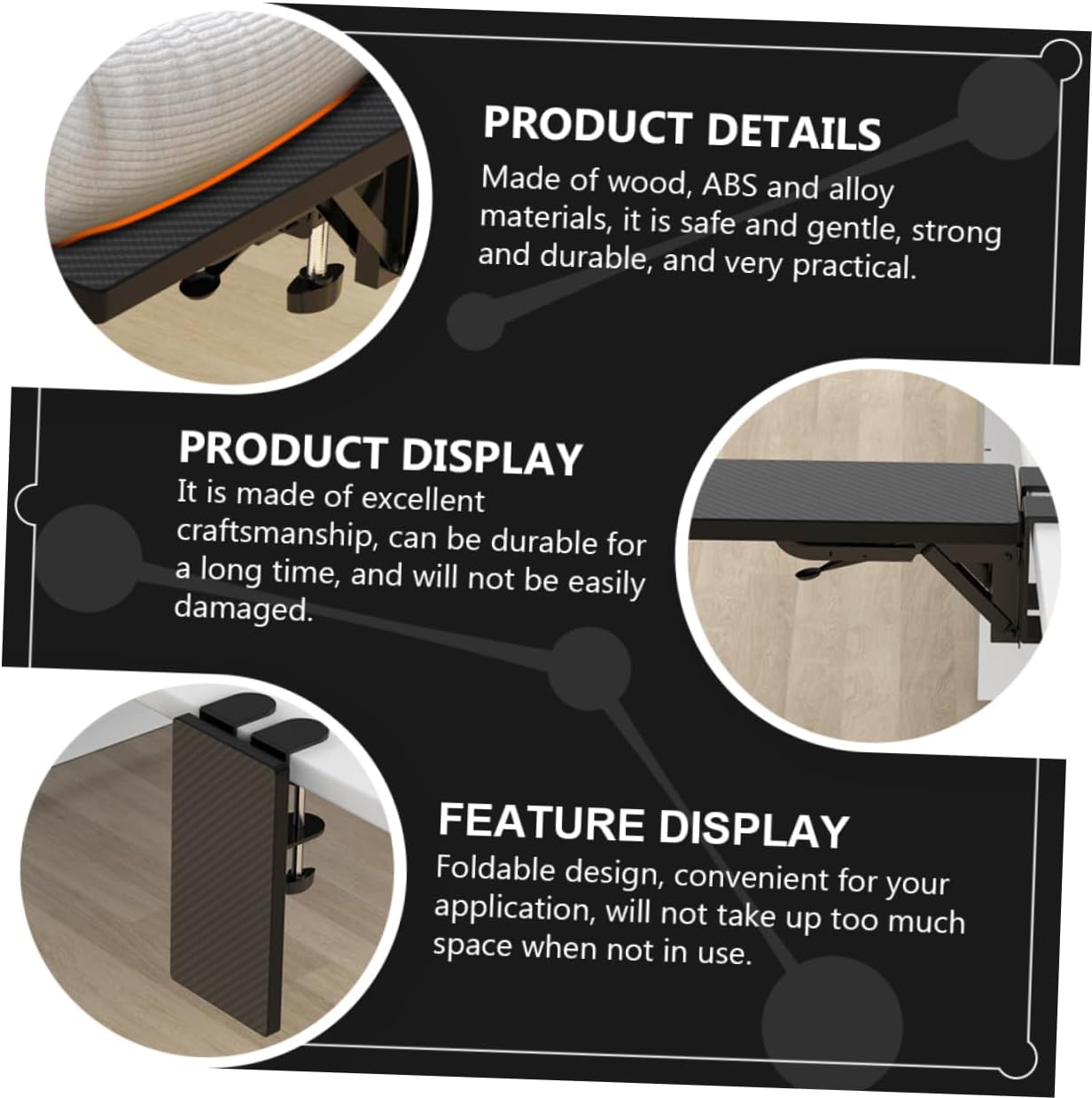 1pc Arm Support Frame for Ergonomic Desktop Use and Wrist Rest Pad for Easy to Install Design