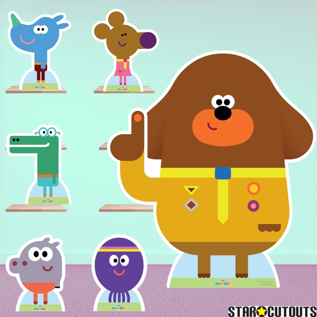 STAR CUTOUTS Hey Duggee Party Multi-Pack Giant Cardboard Cutout with Minis, Colour, 107 x 95 x 107 cm