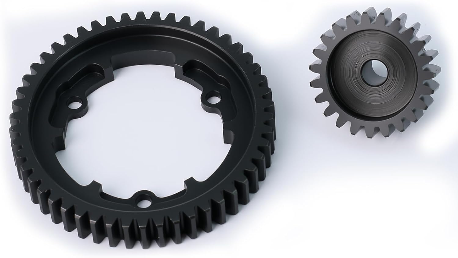 Hardened Steel Spur Gear for Traxxas 1/5 X-Maxx 1/7 XO-1 1/10 Maxx 1/10 E-REVO 2.0VXL,50T+23T(Black),Replace#6447