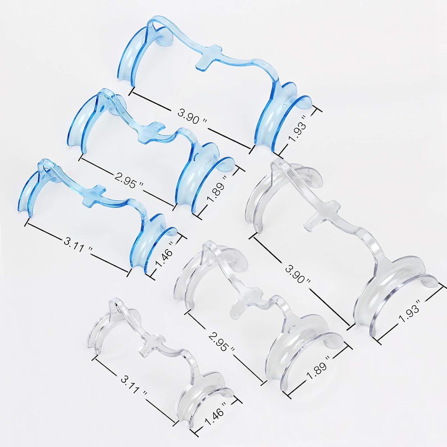 AZDENT Intraoral Dental Cheek Lip Retractor Teeth Whitening Mouth Opener Teeth Retractors Kit Full Size (18pcs/kit) : Industrial & Scientific