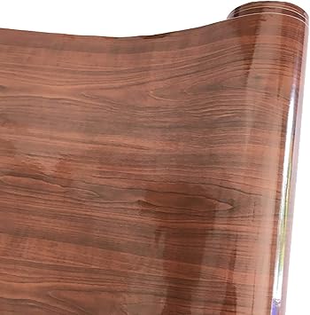 Wood Grain Vinyl Wrap Glossy Textured Film Sheet Roll Decal Car Interior Home Office Furniture DIY Sticker,30cmx152cm,02