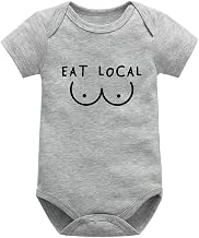 Eat Local Baby Bodysuit Funny Infant Boys Girls Romper Novelty Newborn Clothes