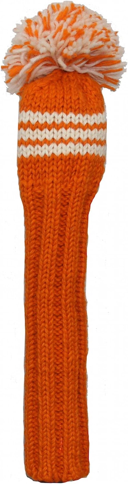 SunfishKnit Wool Fairway Golf Headcover Orange and White