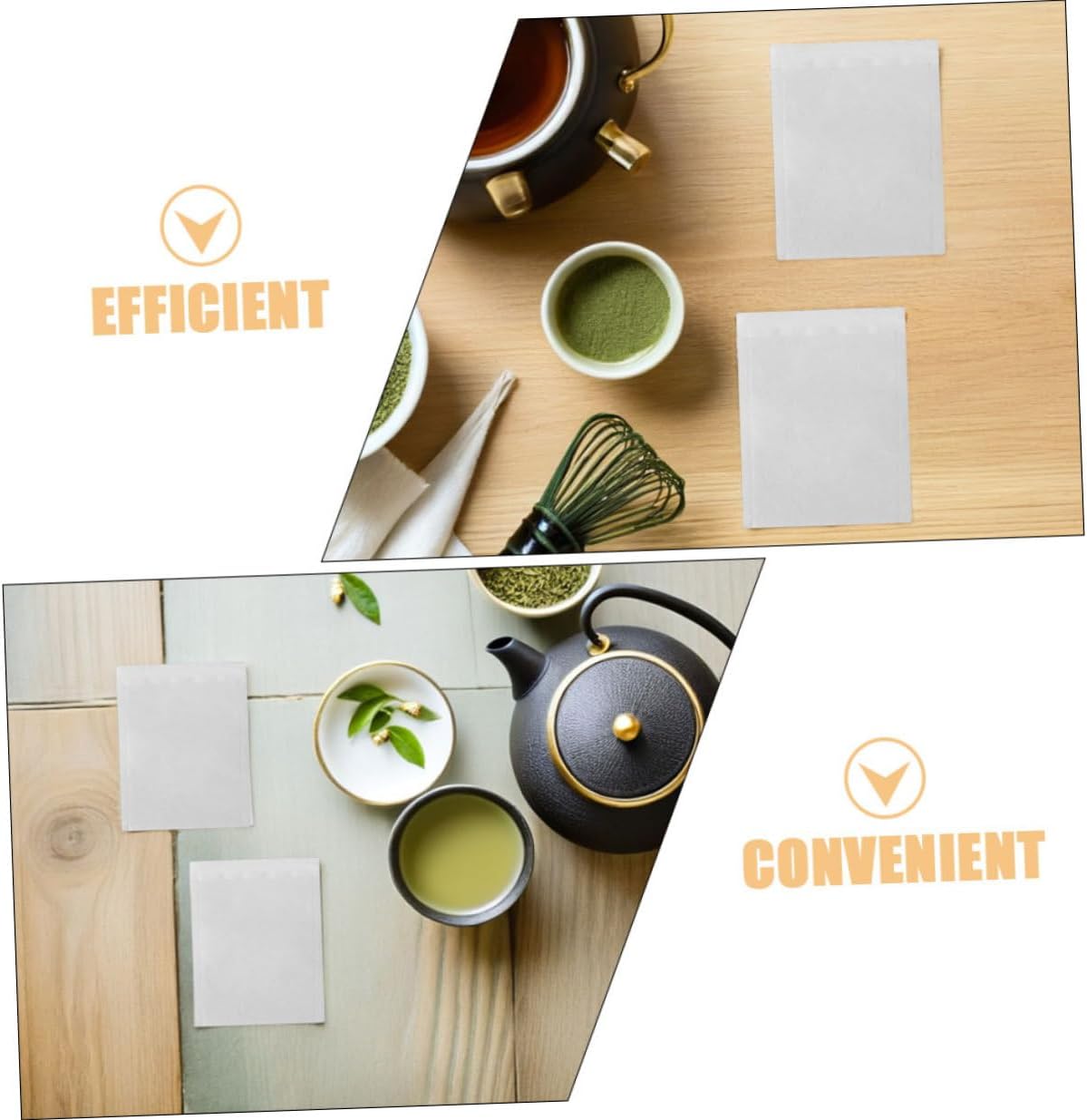 Unomor 300pcs Disposable Non-woven Tea Filter Bags with Drawstring, 10cm X 15cm Fabric Loose Leaf Tea Bags, Coffee and Spice Infusers for Brewing and Cooking