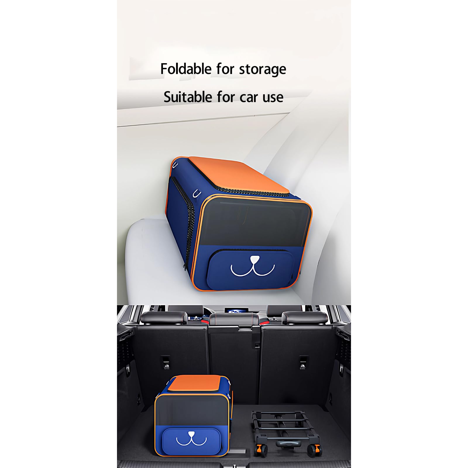 TransportíN Grande para Perros/Mascotas, TransportíN con Ruedas De Alta Capacidad para Gatos, DiseñO Expandible, con Ruedas Y Alfombrilla, Apto para Dos Gatos.-Gray