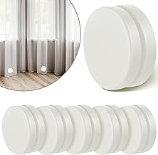 Jetec 6 Pairs of Round Magnetic Drapery Weights Shower Curtain Weights Powerful Magnetic Waterproof Tablecloth Magnets for Drapery Tablecloth (White)