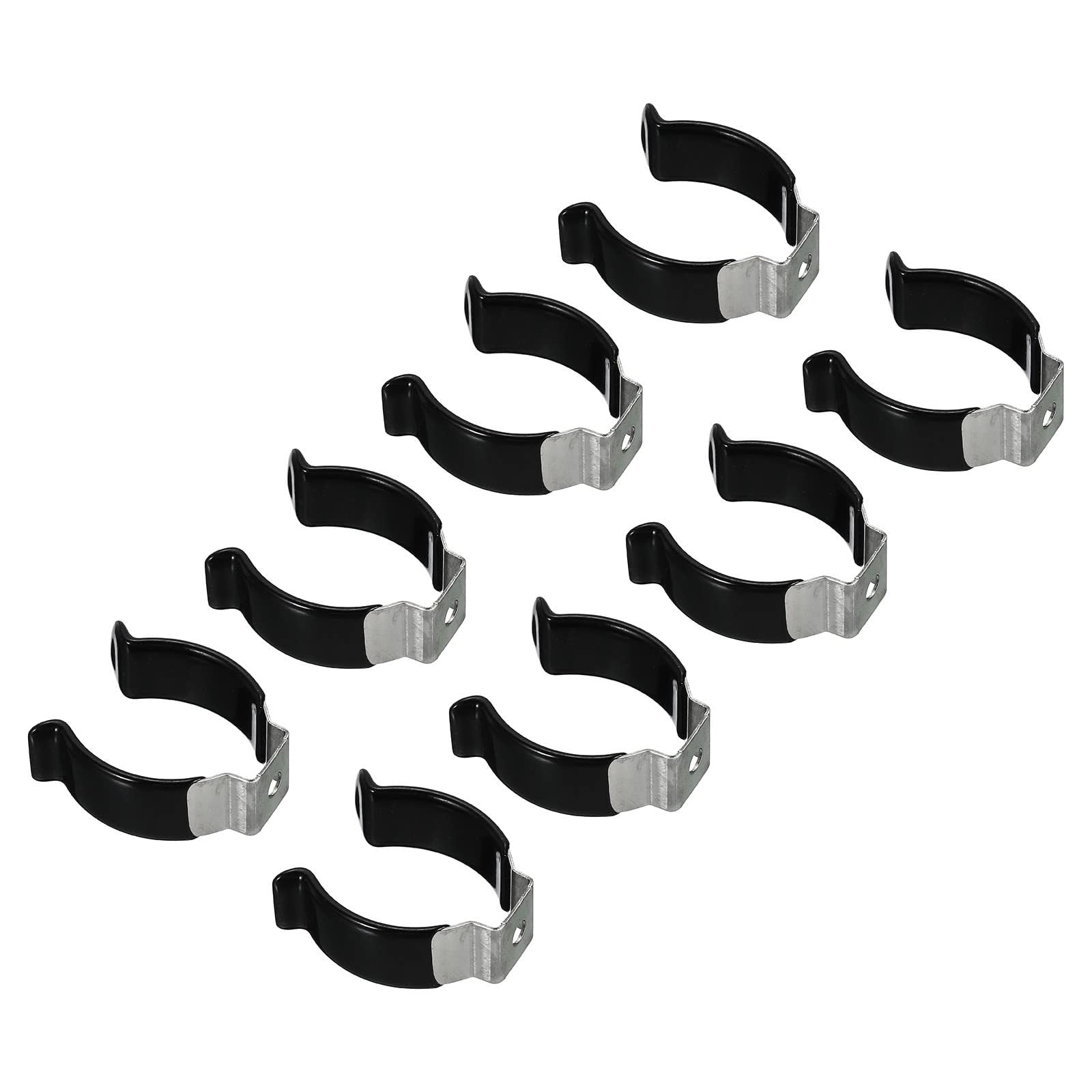 TOP-VIGOR 8Pcs T10 U Clips Holder Bracket for LED Light Bulb Mounting Bracket Support Stainless Steel Fluorescent Tube Holder Pipe Clamps Spring Holder Tool Clips to Prevent Sagging