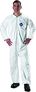 Lakeland 1412L DuPont TY120S Tyvek Disposable Protective Coverall ,Pack of 25 White, Large,