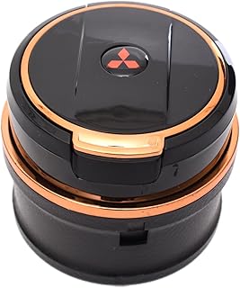 Generic. Ashtray Ceramic with Lid Smell Proof Automatic LED Light, Flame Retardant, Sealed, Removable, High Temperature Resistant, Large Capacity For Lancer - Multi color