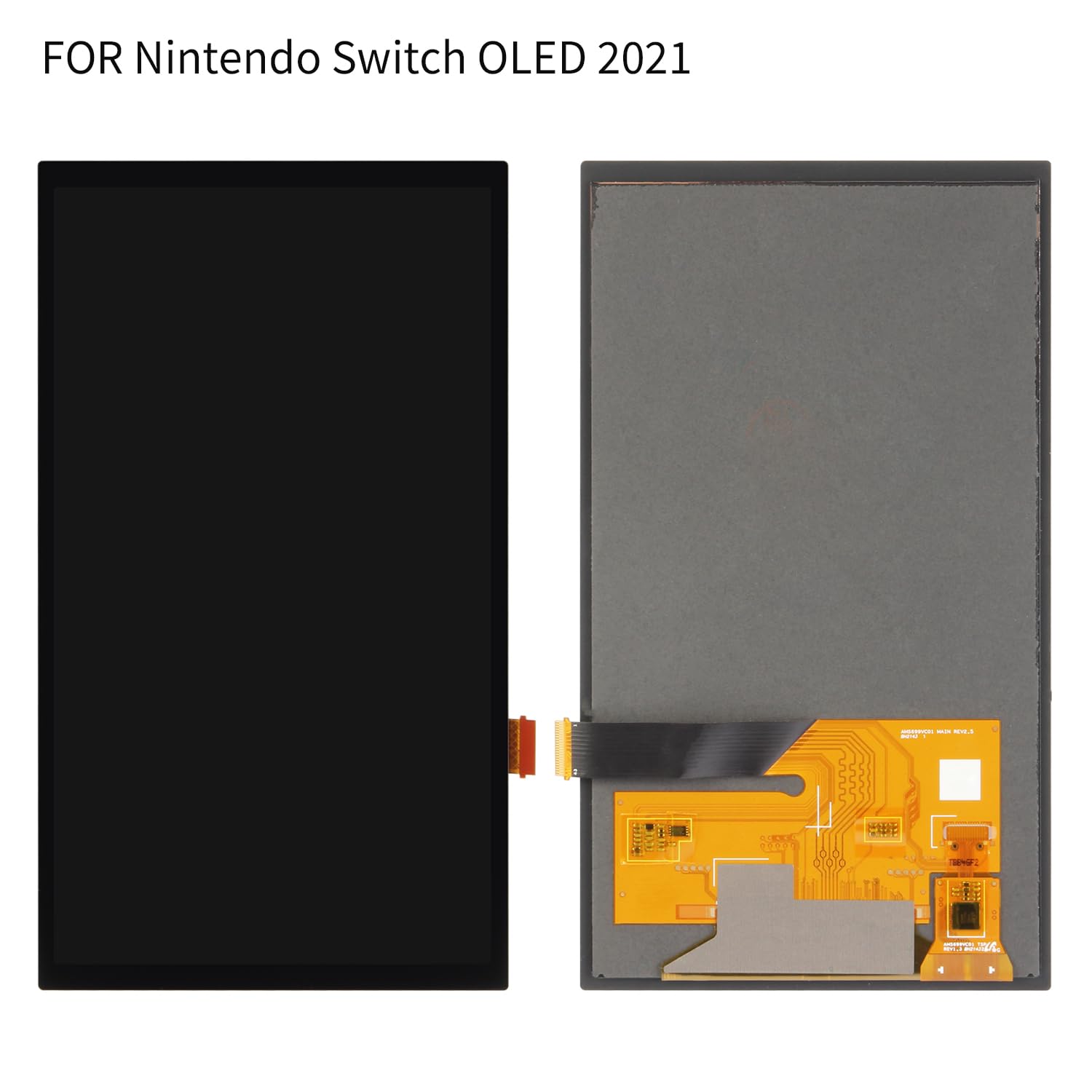 A-MIND Schermo OLED per Nintendo Switch OLED 2021 Sostituzione dello schermo per interruttore OLED 2021 Display LCD Touch Digitizer Assmbly Parti di riparazione Nero 7 pollici
