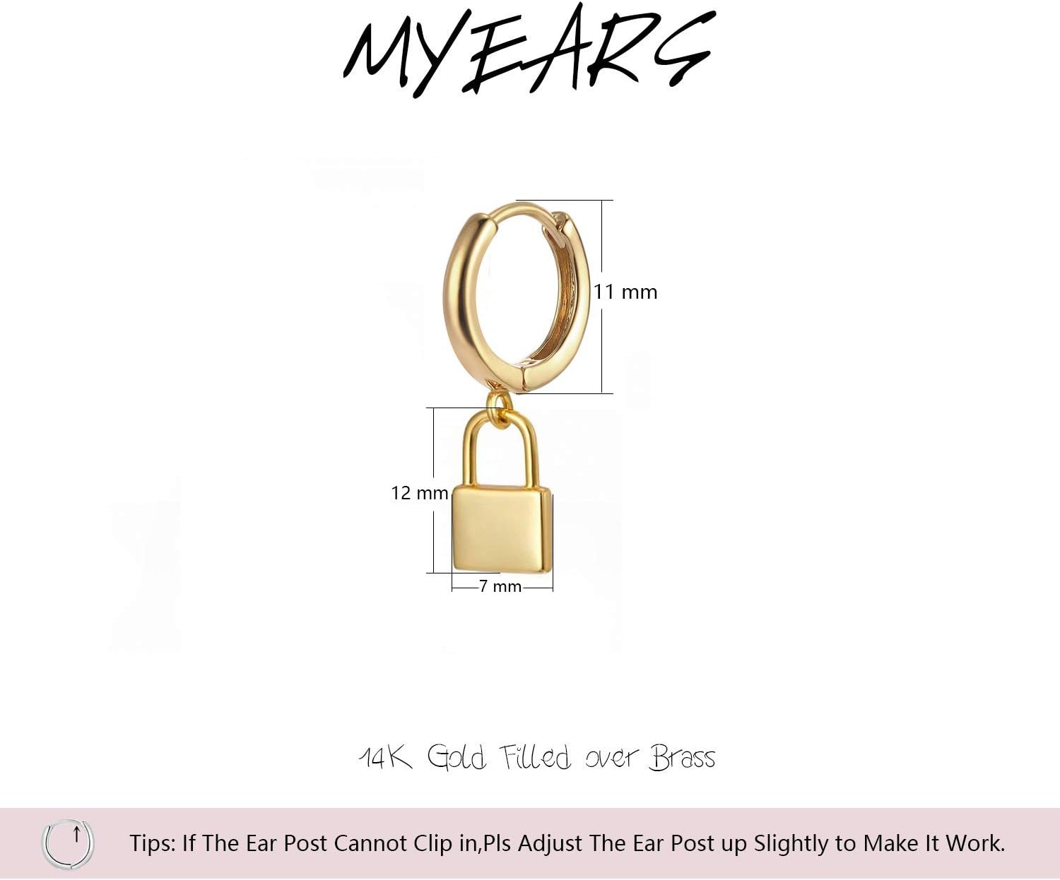 MYEARS Women Earrings Gold Huggie Hoop Dangle Drop 14K Gold Plated Small Simple Hypoallergenic Everyday Jewelry - Image 5