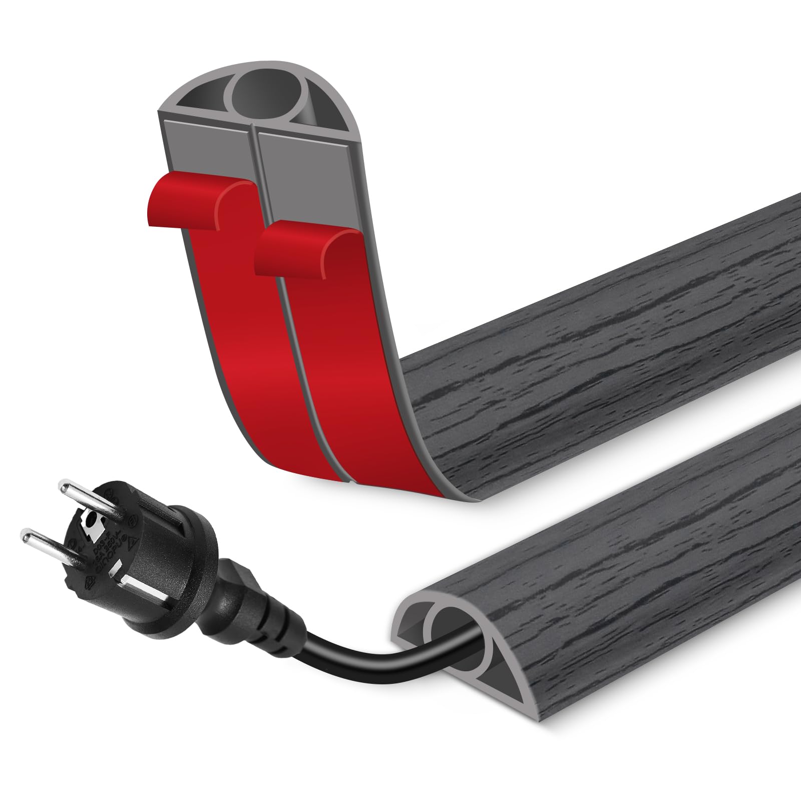 Floor Cord Cover for Wires on Floor Self Adhesive Cord Hider