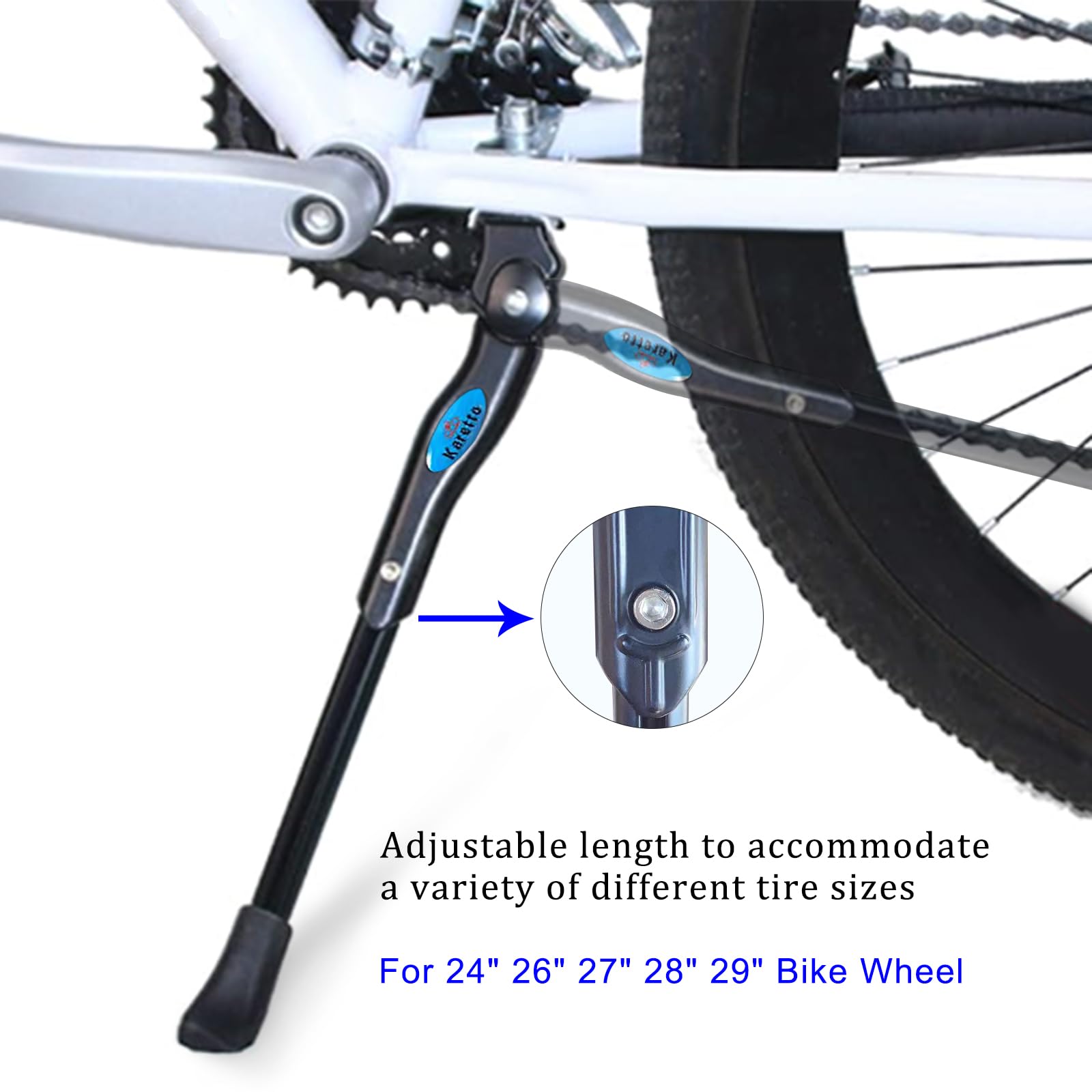 Amazon.co.jp: 調節可能なアルミ合金自転車キックスタンド - センター