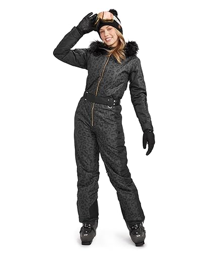 Tipsy Elves Snow Suits for Women - Retro Cute Women’s Insulated Ski Suit - Warm Waterproof Winter One Piece Outfit