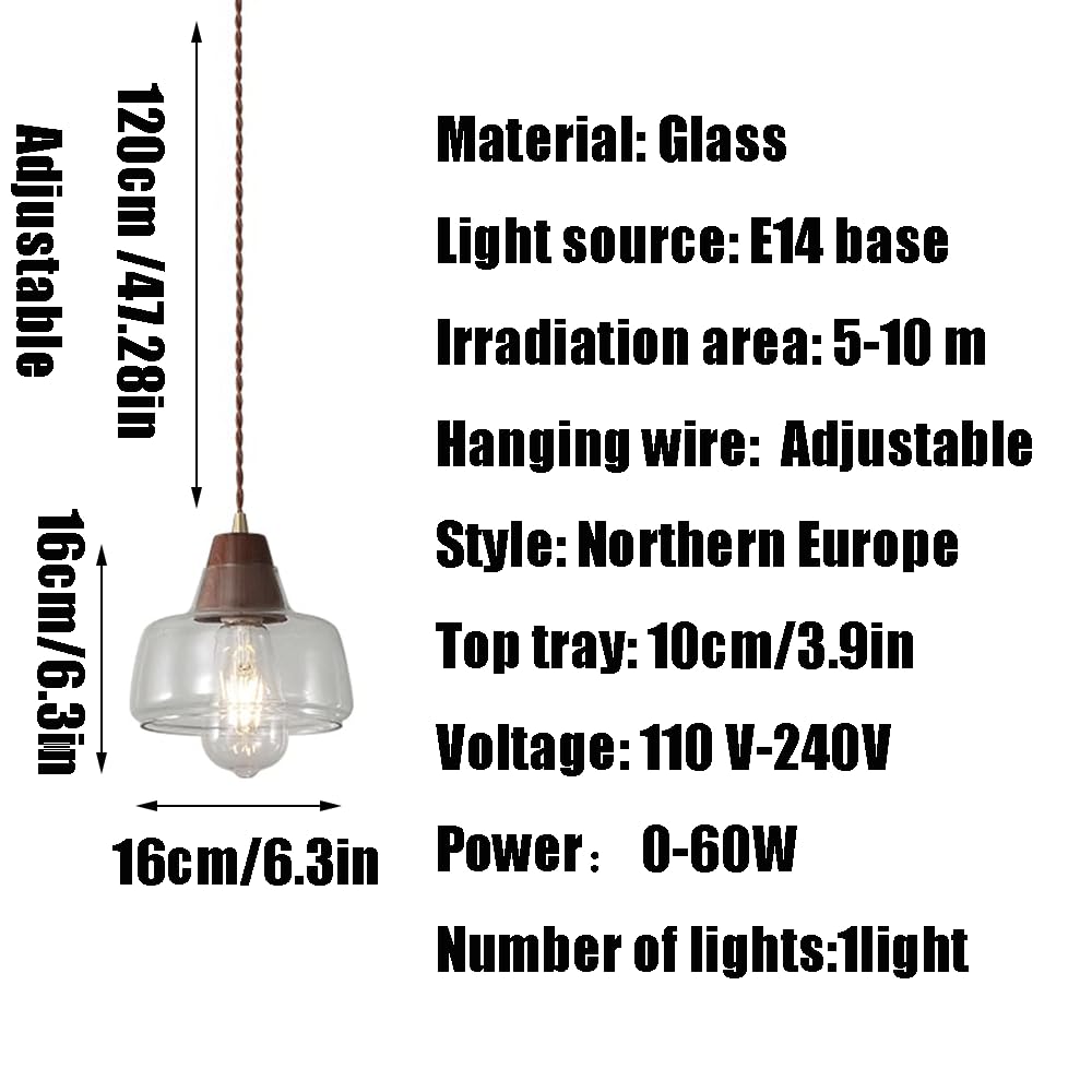 E14-Lichtquelle, Einzelkopf-Pendelleuchte, kreative Persönlichkeit, Glas-Kronleuchter, Moderne Hängeleuchte im industriellen Stil, Schlafzimmer-Esszimmer-Korridor-Dekorationsleuchten