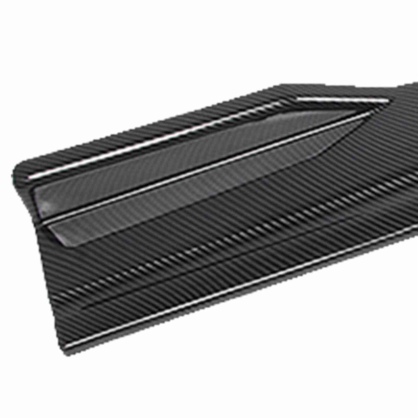 Jupe Lat¨¦rale de Voiture en Fiber de Carbone, 200X11cm, Type 4 Sections, S¨¦parateur de Jupe Lat¨¦rale Gauche Droite, Voitures Universelles