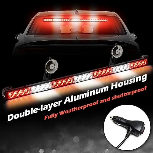 Miniatura 10 de Barra con 28 luces LED de advertencia y emergencia de 32 pulgadas, luz estroboscópica de tráfico para vehículos camiones