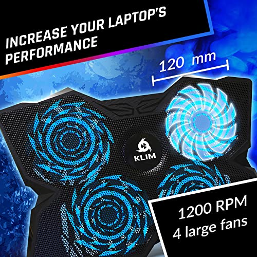 Wind Laptop Cooling Pad, Rapid Cool Stand with 4 Fans at 1200 RPM, USB Fan by KLIM - Used condition - Image 3
