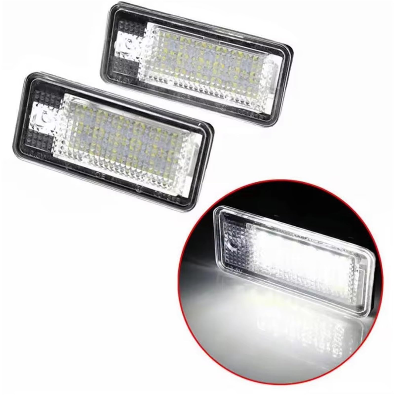 Luz de matrícula para A3 S3, A4 S4, A6 C6, A8 S8, Q7 (2 unidades)