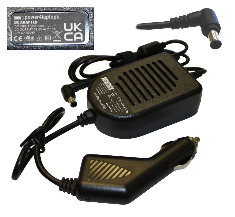 Power4Laptops Alimentatore Auto 12V DC LCD/LED TV Compatibile con LG 24TN510S