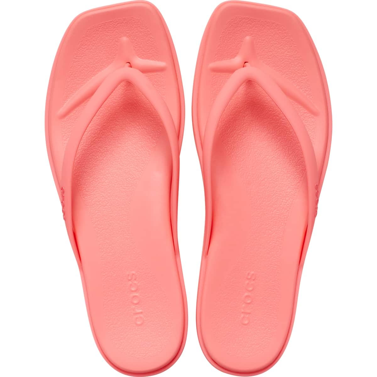 Crocs Women's Pink Miami Flip Thermoplastic Guava Flip Flops Uk Size 8