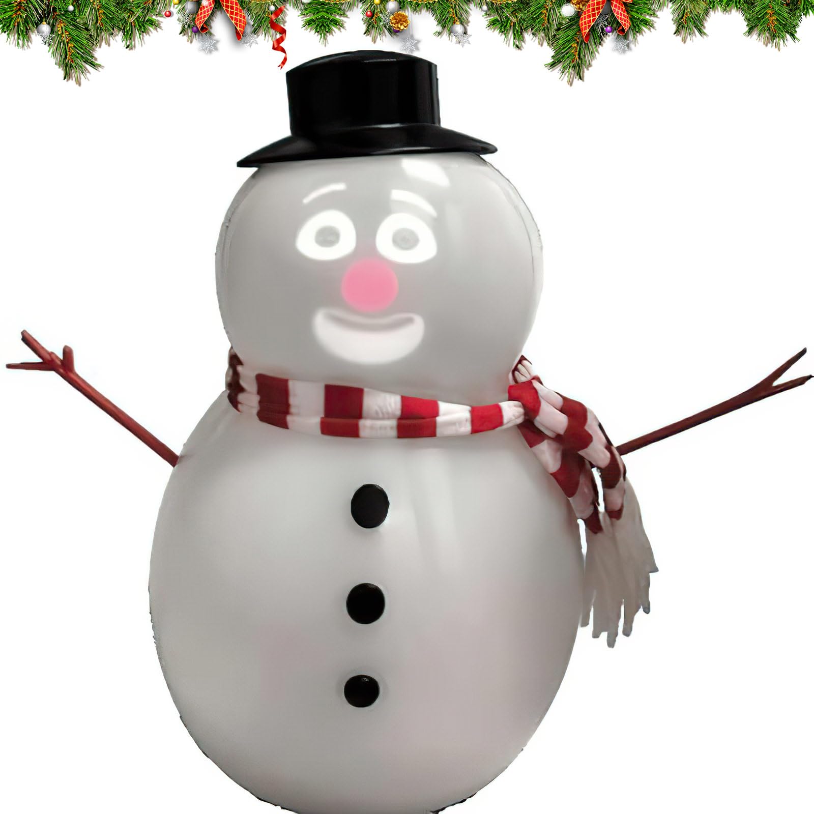 Kouamor White 20 * 18Cm Talking Snowman, Animated Snowman, With Built In Projector & Speaker Plug'n Play, Usb Or Battery Powered, Adorable & Warm Gift For Family Friend Christmas Decor