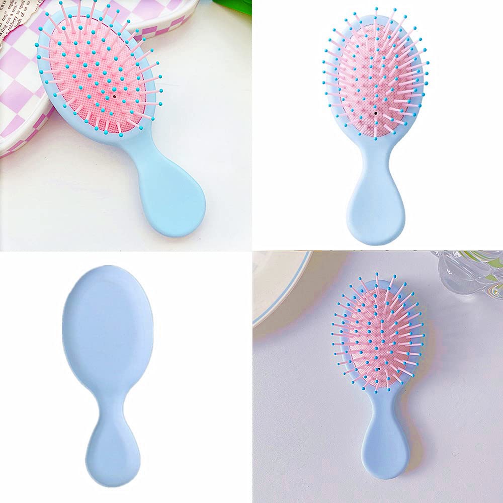 Mini Travel Detangler Brush Anti-Static Hair Brush Small Oval Wet Brush Wet And Dry Hair Tangled Hair Brush for Most Hair Types Glide Through Tangles with Ease - Image 4