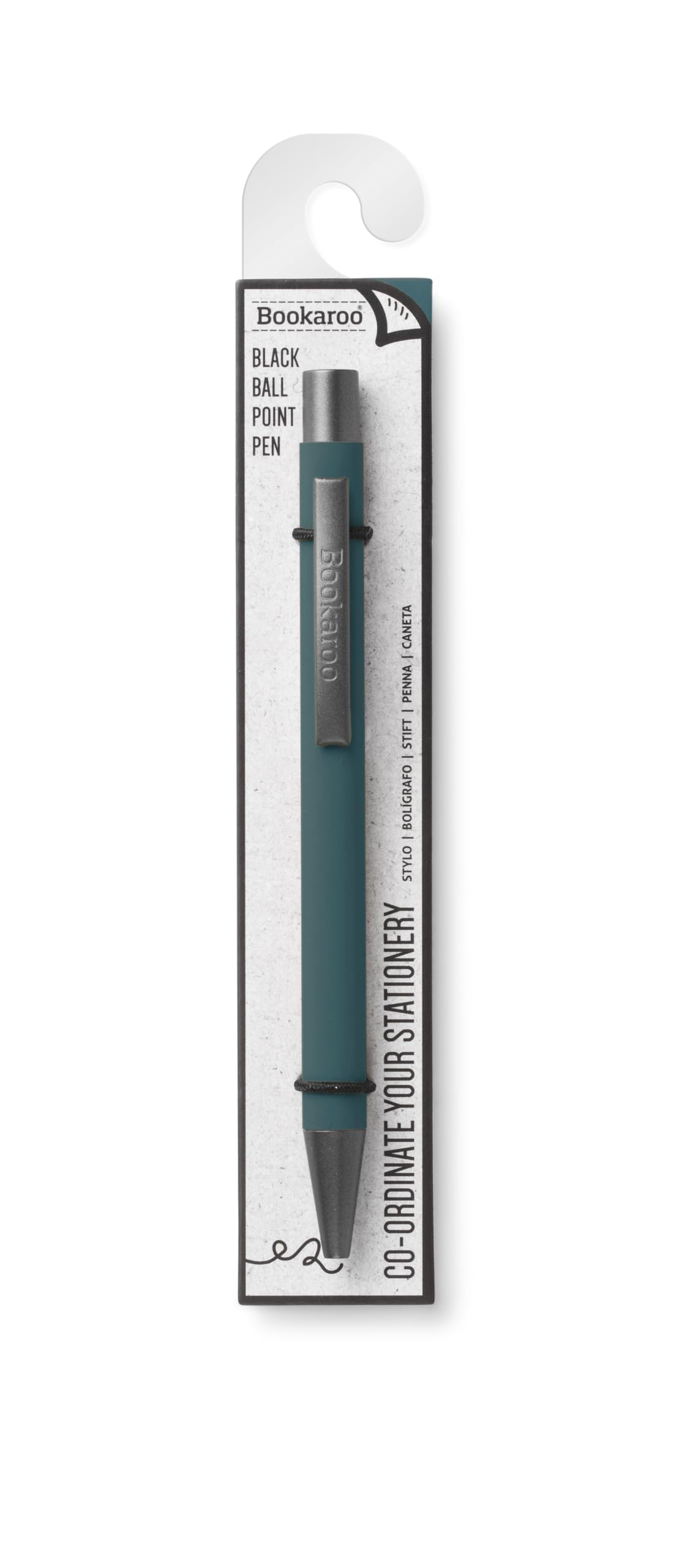 IF Bookaroo Pen, soft touch, colour coated pen with black ink - TEAL