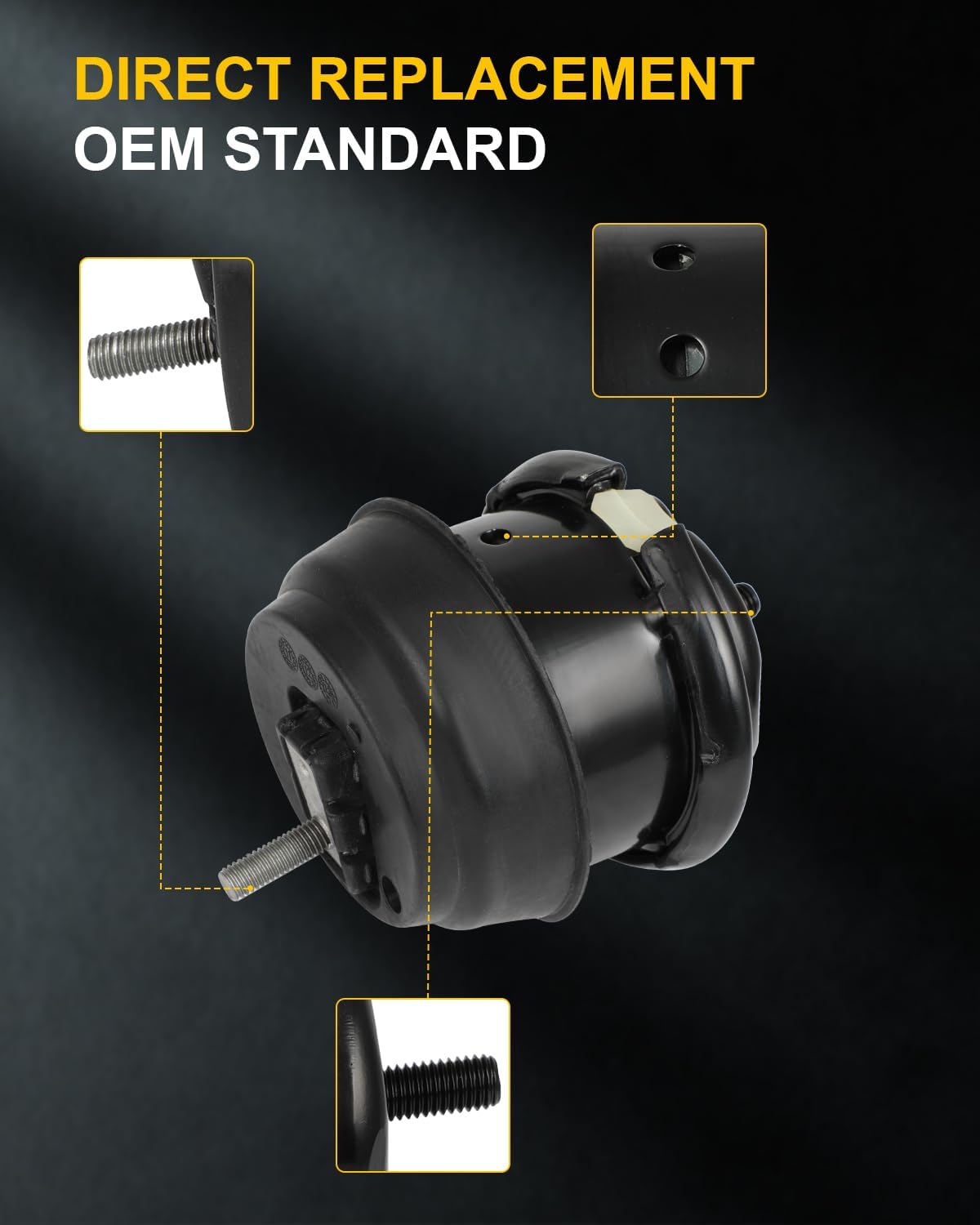 OCPTY 3PCS Engine Motor Mount and Transmission Mount Set Compatible for Chevrolet Traverse 2009-2017 & GMC Acadia, Acadia Limited & Buick Enclave & Saturn Outlook, Automatic Transmission