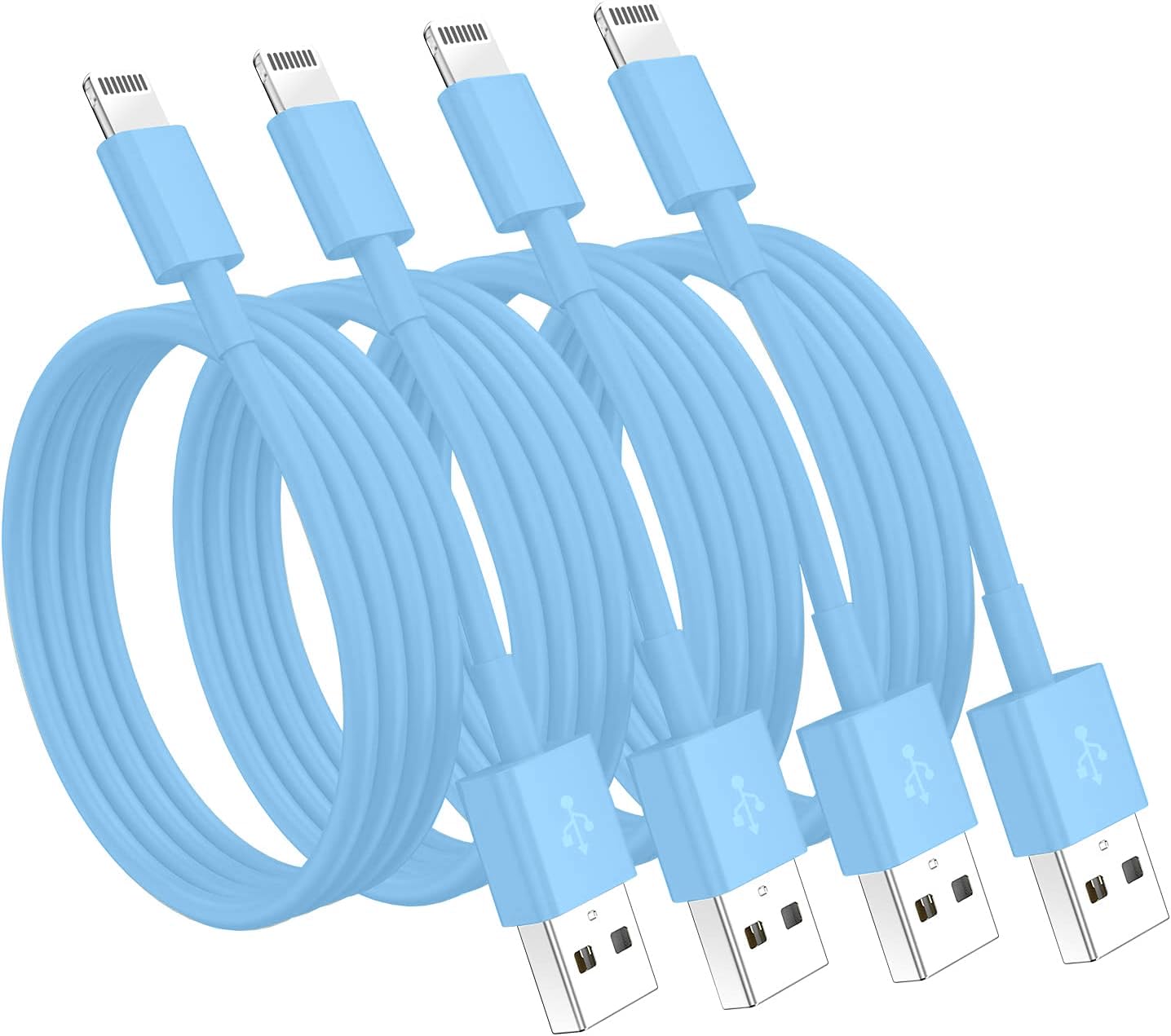 Susnwere 4 Pack [Apple MFi Certified] Apple Charging Cables 6ft, iPhone Chargers, Lightning Fast iPhone Charging Cord for iPhone 12/11/11Pro/11Max/ X/XS/XR/XS Max/8/7, ipad(White) — Amazon image 29