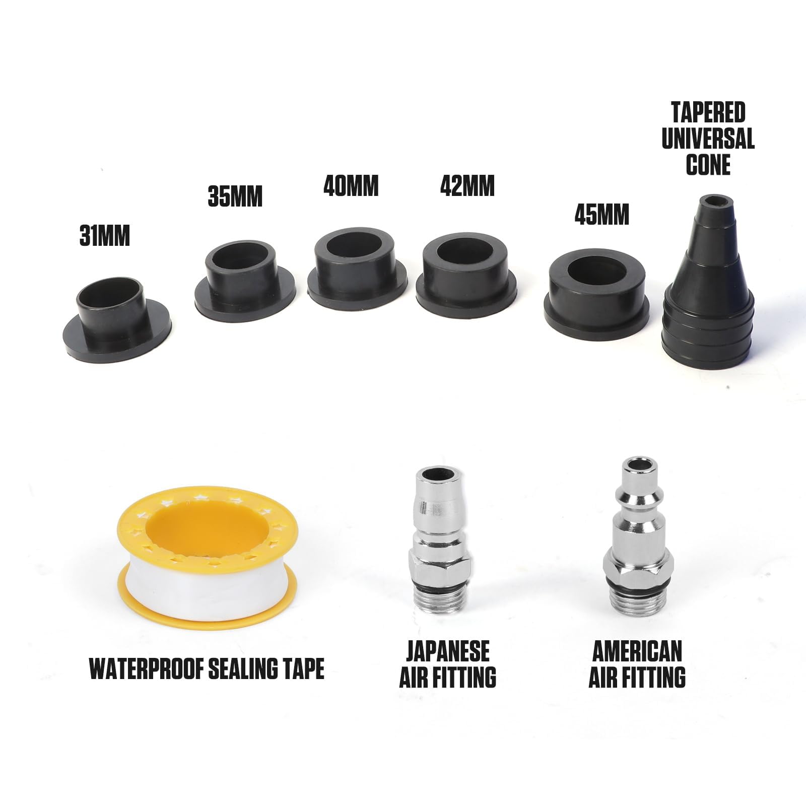 Sistema di Raffreddamento Dispositivo di sfiato Kit di spurgo sottovuoto e rabbocco Liquido refrigerante Valigetta Porta Attrezzi Cambia antigelo con 5 adattatori di Diverse Dimensioni