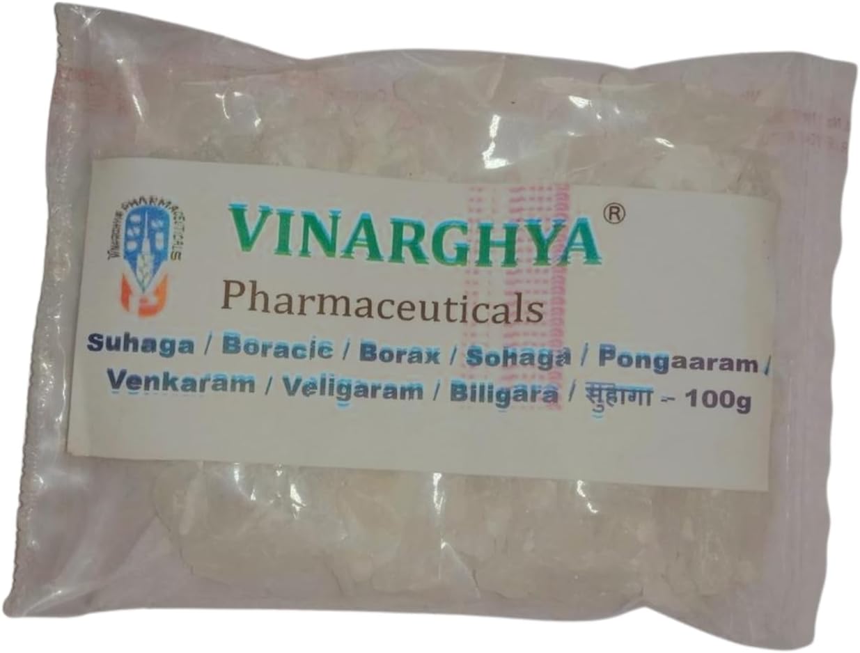Suhaga/Boracic/Borax/Sohaga/Pongaaram/Venkaram/Veligaram/Tinkal/Tankana khara/Khadiyo Khara/Biligara / सुहागा – 100g