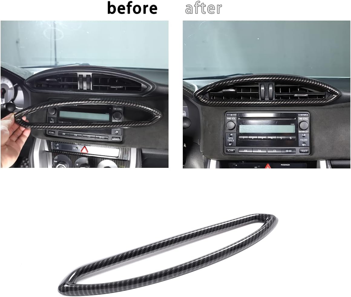 Car air Conditioning air Outlet Panel Cover Interior Sticker Decoration Accessories Compatible with Subaru BRZ/Toyot@ 86 2013-2020 (Carbon Fiber Pattern)