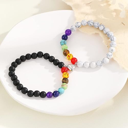 Miniatura 4 de Crystal Vibe Chakra Couples Bracelets for Him and Her Matching Bracelets for Couples Long Distance Relationship Gifts for Boyfriend Girlfriend