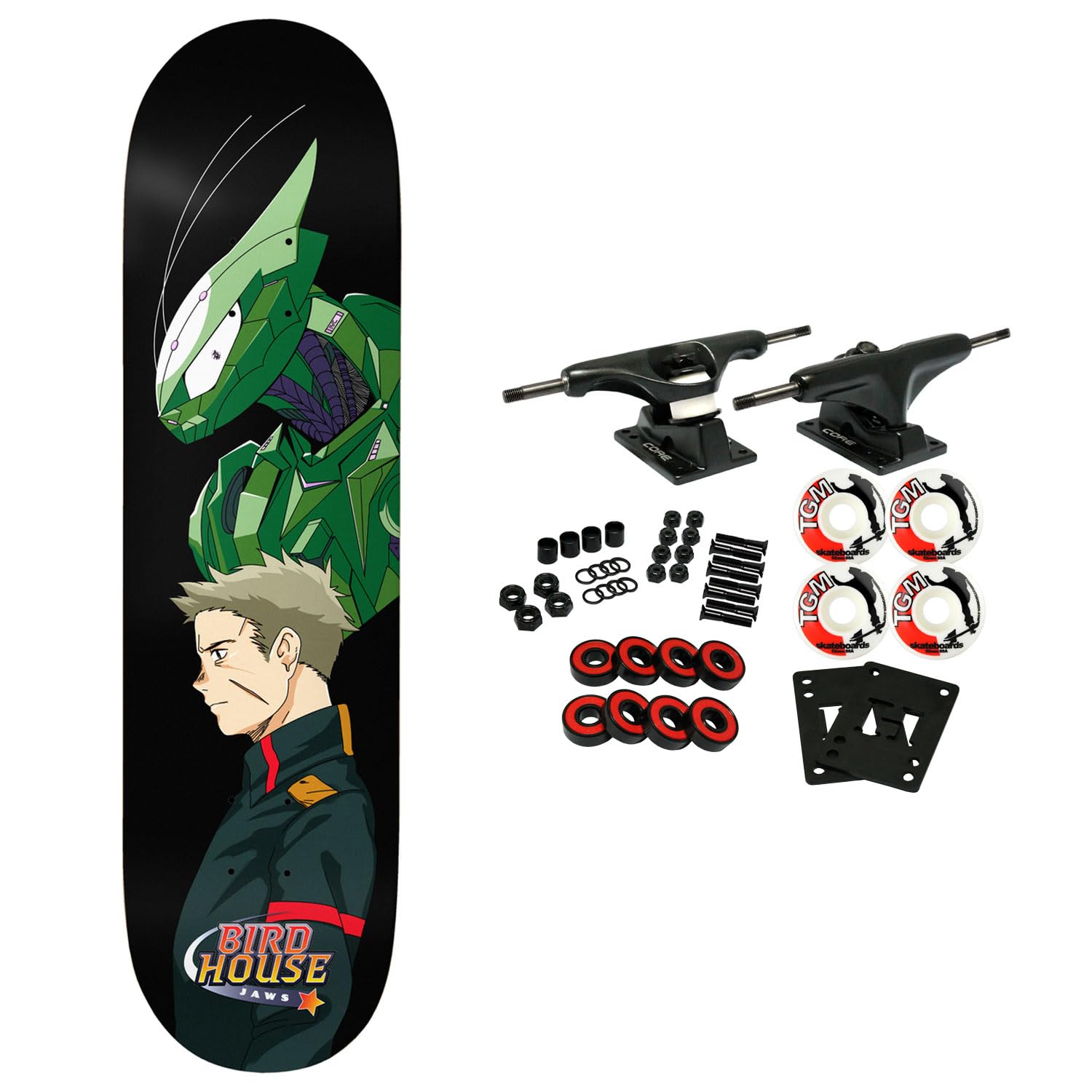 Amazon.com : Birdhouse Skateboard Complete Jaws Red Shift 8.38