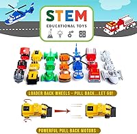 Vista 6 de POPULAR PLAYTHINGS Vehículos magnéticos para niños pequeños de 1 a 3 años, mezcla o combina juguetes de coche, regalo de 21 piezas para niños