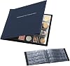 240-Pocket Coin Collection Album – Blue Coin Collectors Book with Display Storage Case, Organiser Sleeves for Coins, Pennies, Currency & Money Collections