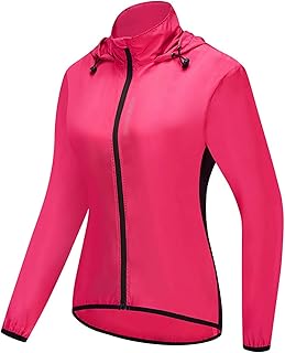 Chaqueta Ciclismo Alta Visibilidad Mujeres Impermeable Antiviento Ligero Con Tira Reflectante